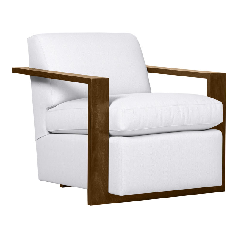 Thom Filicia Home 32" Wide Upholstered Armchair, Havana, Navada Snow