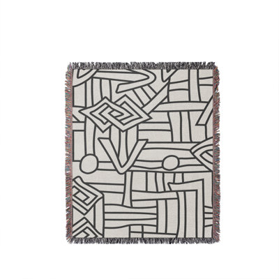 Jeté en coton Diof Abstract Pirnt
