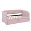 Lit de jour avec couchette escamotable, taille simple, revêtu de velours-48322456