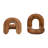 Modern Mango Wood Bookends with Sleek Sculptural Design, Decorative Contemporary Style Accent for Shelving or Office Display, Set of 2-114525255