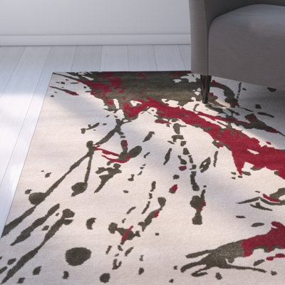 Amier Hand Tufted Wool And Viscose Abstract Rug