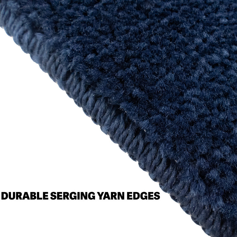 Tapis d'escalier intérieur antidérapant Comfy Collection, Bleu marine, Rectangle 30 po x 8,5 po, Ensemble de 13