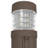 38.3 in. Bronze Flat-Top Louvered LED Bollard Light for Commercial Paths