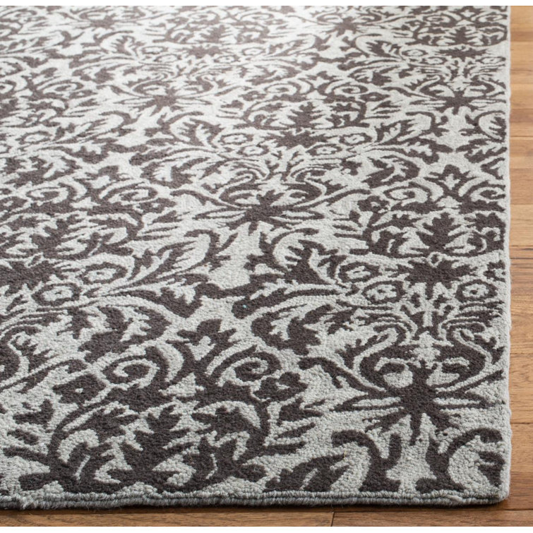 Damask Wool Hand Woven Area Rug