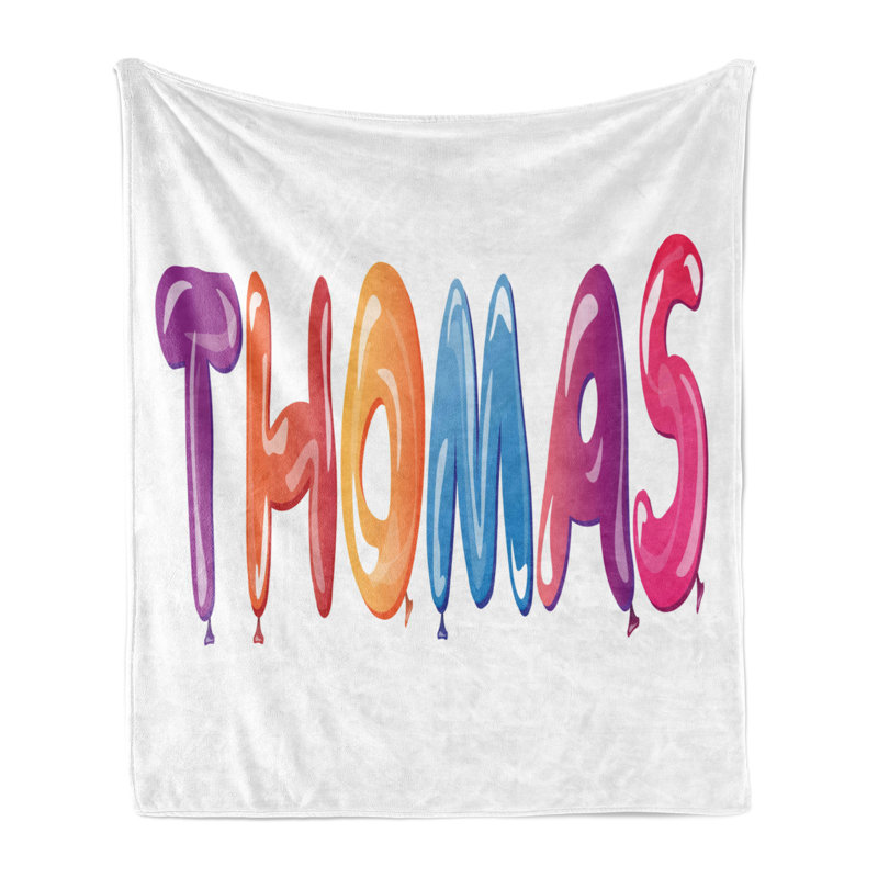 Ambesonne Thomas Fleece Throw Blanket Colorful Party Background 70"x90" Multicolor