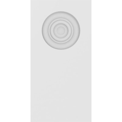 4"W x 8"H x 1"P Standard Foster Bullseye Plinth Block with Square Edge