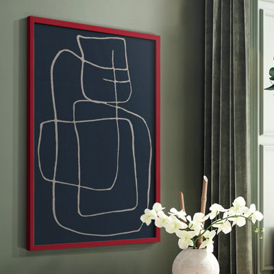 Shapes and Night Sky II, reproduction encadrée - bois massif