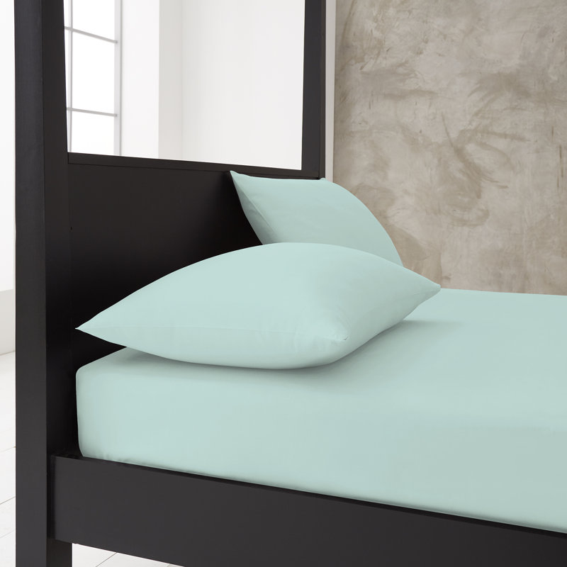 Premium Housewife Pillowcases Solid Colour Polycotton Material 50x75cm Size Easy Care Machine Washable Bedding, Aqua