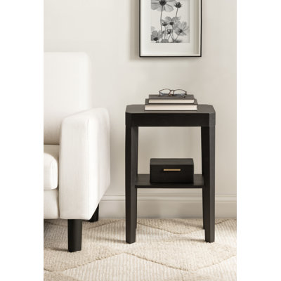 Ardentown Solid Wood Side Table with Storage