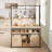 42" Kitchen Island Storage With Sliding Barn Door