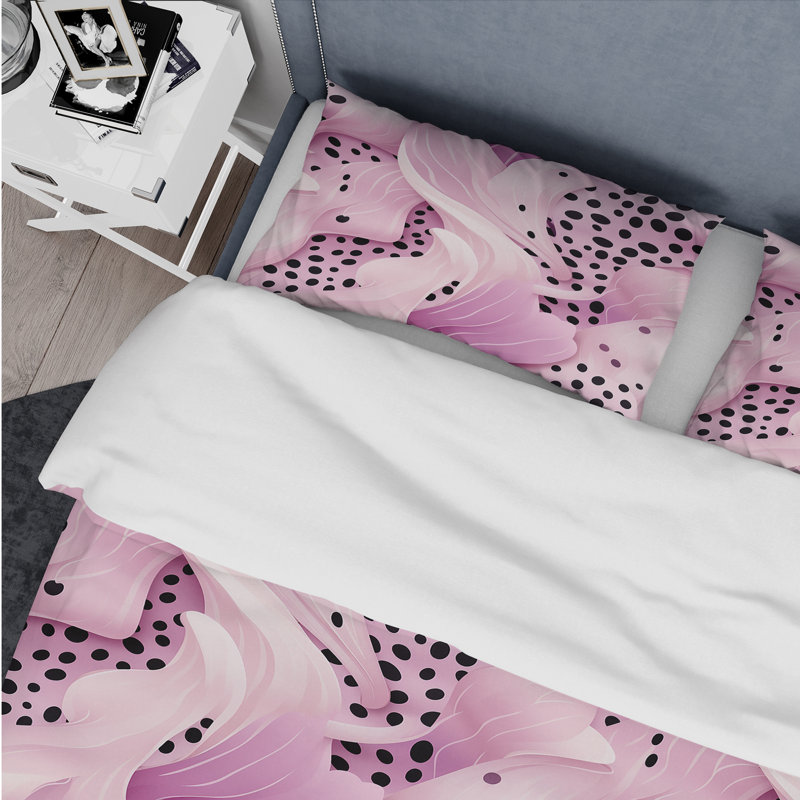 Literie lilas sans couture mauve Waves I, Housse de couette simple + 1 taie décorative stan