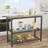 Small Console Table, Sofa Table With Double Mesh Shelves, Industrial Entryway Table For Entryway, Hallway, Foyer, Front Hall, Sofa Couch, Living Room, Bar, Kitchen, 32 Inch, Rustic-604841837
