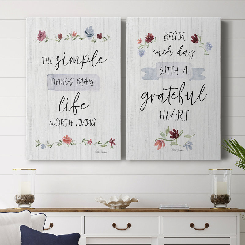 The Simple Things-Toile tendue avec châssis de qualité supérieure - Prêt à accrocher, H 27 po x l 36 po