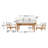 Clairmont 4 Piece Teak Outdoor Conversation Sofa Set-112909280