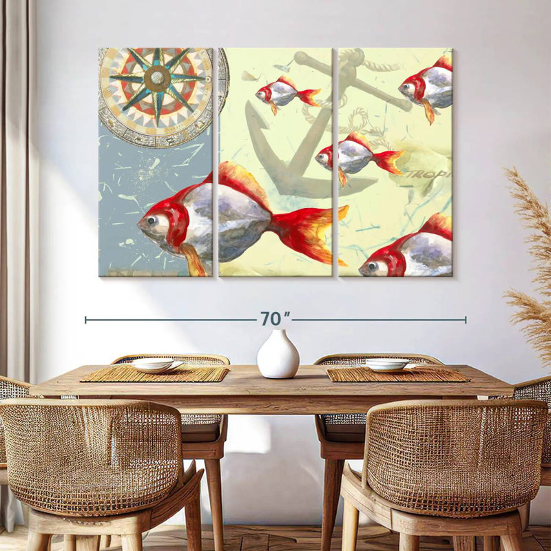 Brampt Tropical Fish I, 42" H x 65" W