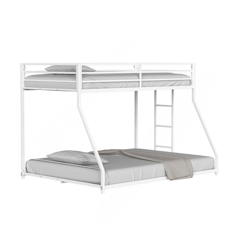 Mobilier de chambre à coucher en métal, Blanc mat, Jumeaux sur complet
