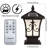 Vintage Solar Outdoor Post Light With Remote, 17.3" H Waterproof Lantern With 4 Color Modes, E26 Base-920957022