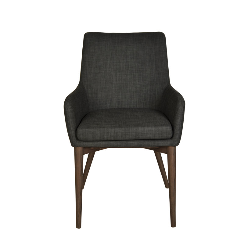 Hornby 22" Wide Upholstered Dining Chair, Dark Gray