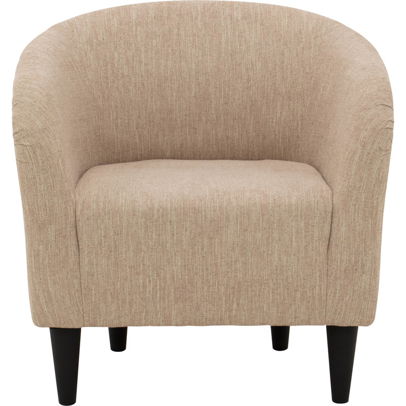 Fauteuil demi-tonneau de 29,50 po de largeur, 100 % polyester rosé Hapden