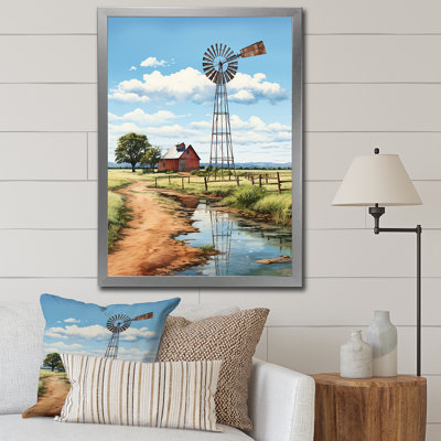 «Blaykleigh Green Coral Mills Windmill Whispers», reproduction sur toile