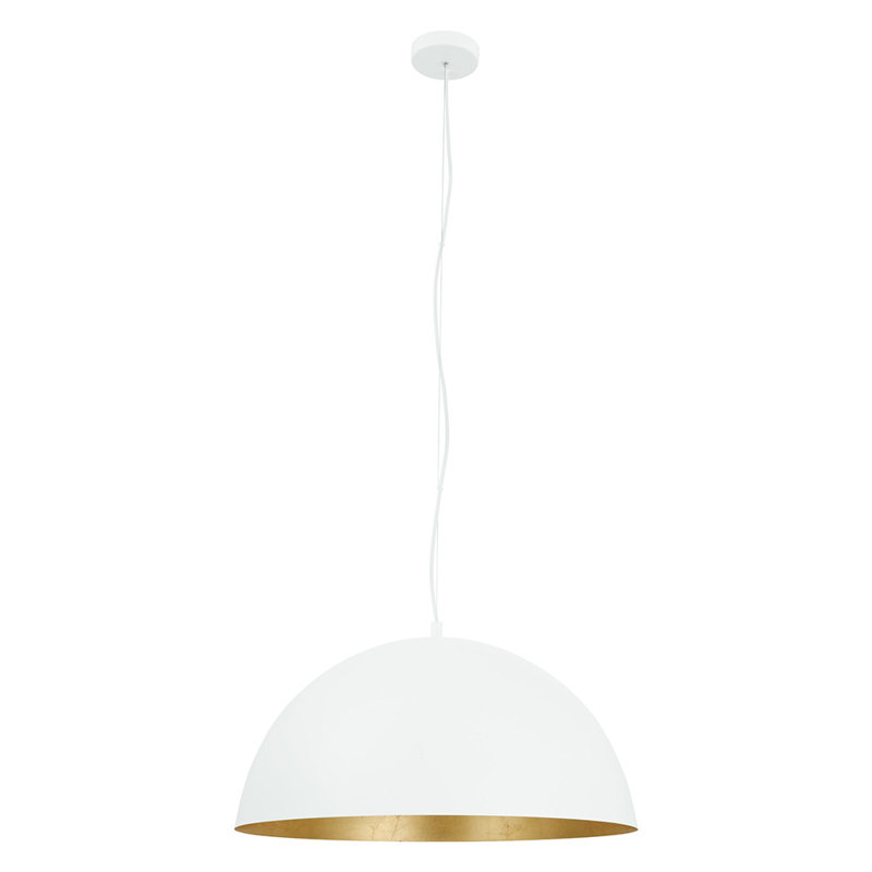 Ainslee 1 - Light Single Pendant, 84.75" H x 11.75" W x 23.62" D, White/Gold