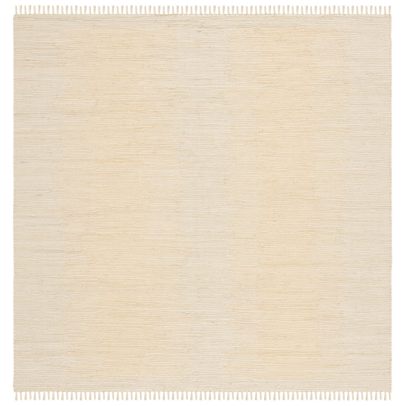 Cayman Hand Woven Cotton Abstract Rug, Square 6'