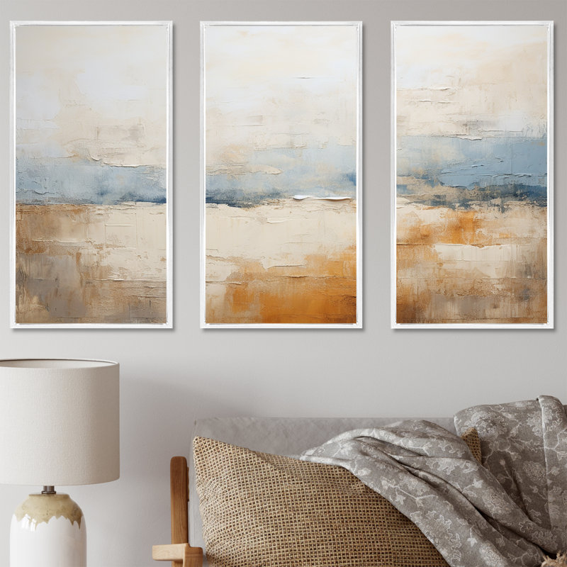 Ensemble d'art mural prairies des prairies, Cadre flottant blanc, H 28 po x l 36 po x P 1 po