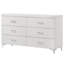 Commode de rangement contemporaine à finition blanche avec 6 tiroirs et meubles de chambre à coucher 1 pièce