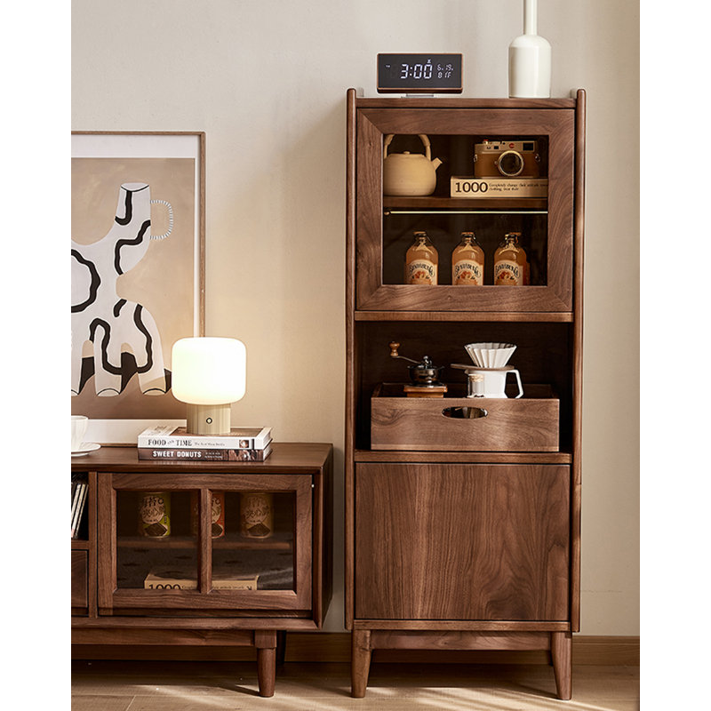 Bar de style luxueux en bois de noyer