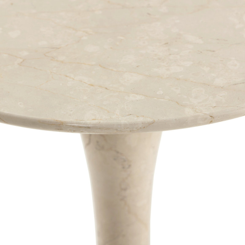 Poli Marble End Table, Cream Marble