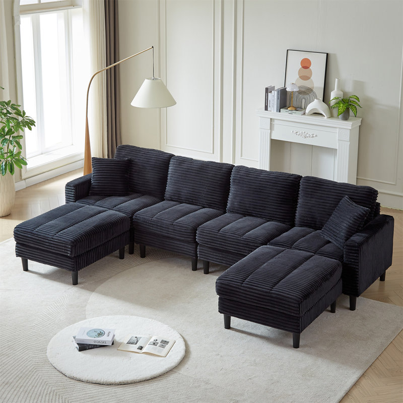 122.5-Inch Oversized U-Shaped Modular Sofa