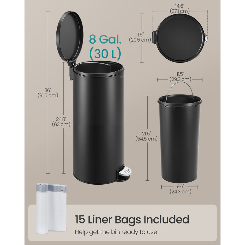 Steel Recycling Bin - 30L