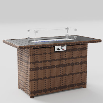 Terkel Rectangle Outdoor Fire Pit Table