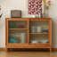Armoire latérale simple à porte vitrée pour salle à manger-1003419283