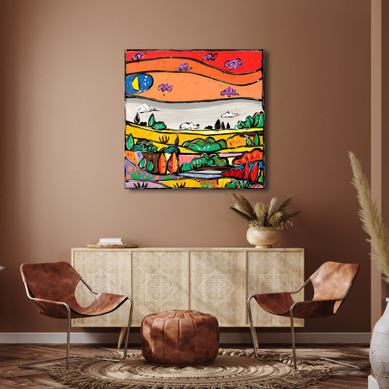 1WA6238 Colourful Art: Parade Of Colours by Wallas - Wrapped Canvas Art Prints, 70cm H x 70cm W