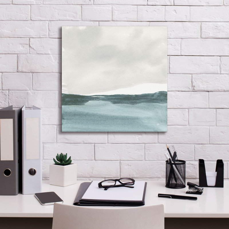 «Tranquil Silver Sea 2» par Chris Paschke, art mural sur toile, H 18 po x l 18 po x P 0,75 po