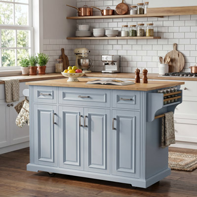 Solid Wood Top Kitchen Island