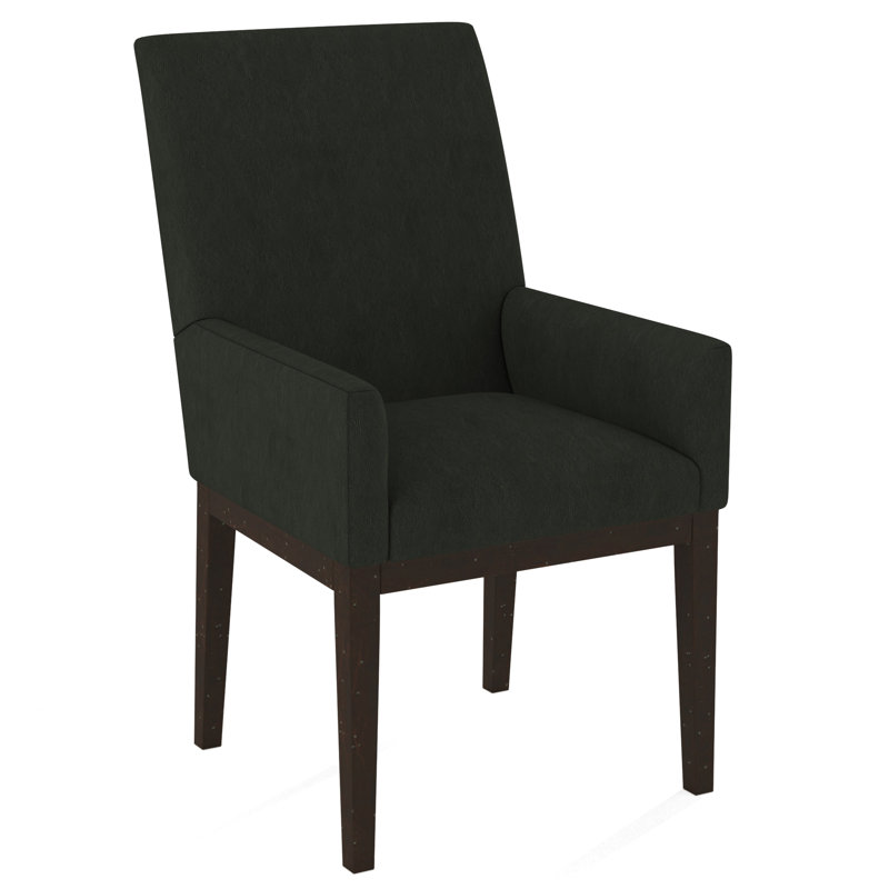 Upholstered Arm Chair, Salvador Asphalt, Beachwood