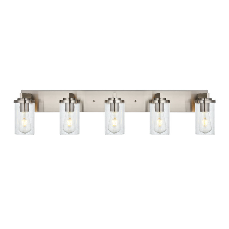 5 - Light Dimmable Vanity Light, Satin Nickel