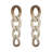 Decorative Resin Hanging Wall Chain Sculpture for Home Decor - Modern Object Accent Decoration for Living Room Wall - Set of 2, 28", Brown & Ivory