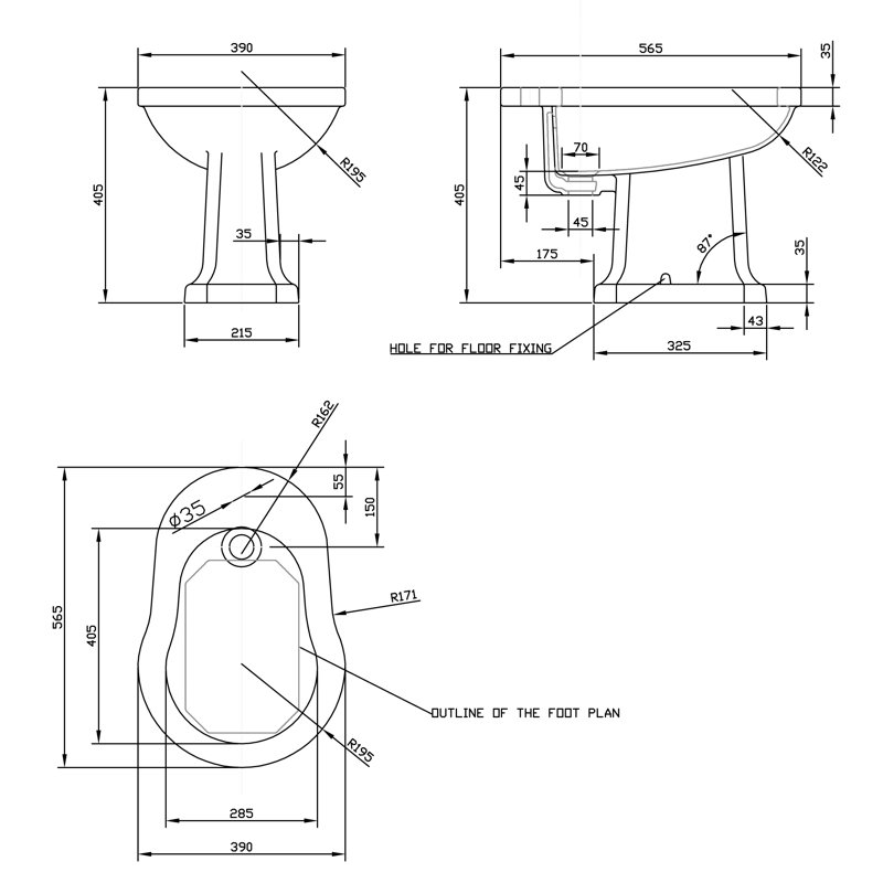 Nuie Richmond LPF Round Kit (Seat Not Included)