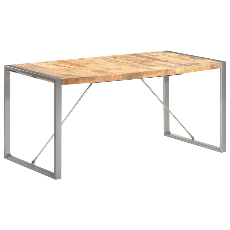 Cheyenne Dining Table Solid Wood, Natural, Grey, H75 x L160 x W80cm
