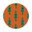 Sous-verres ronds en cuir gemme émeraude orange Gem-119015209