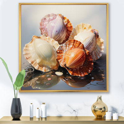" Realistic Seashells Collage "