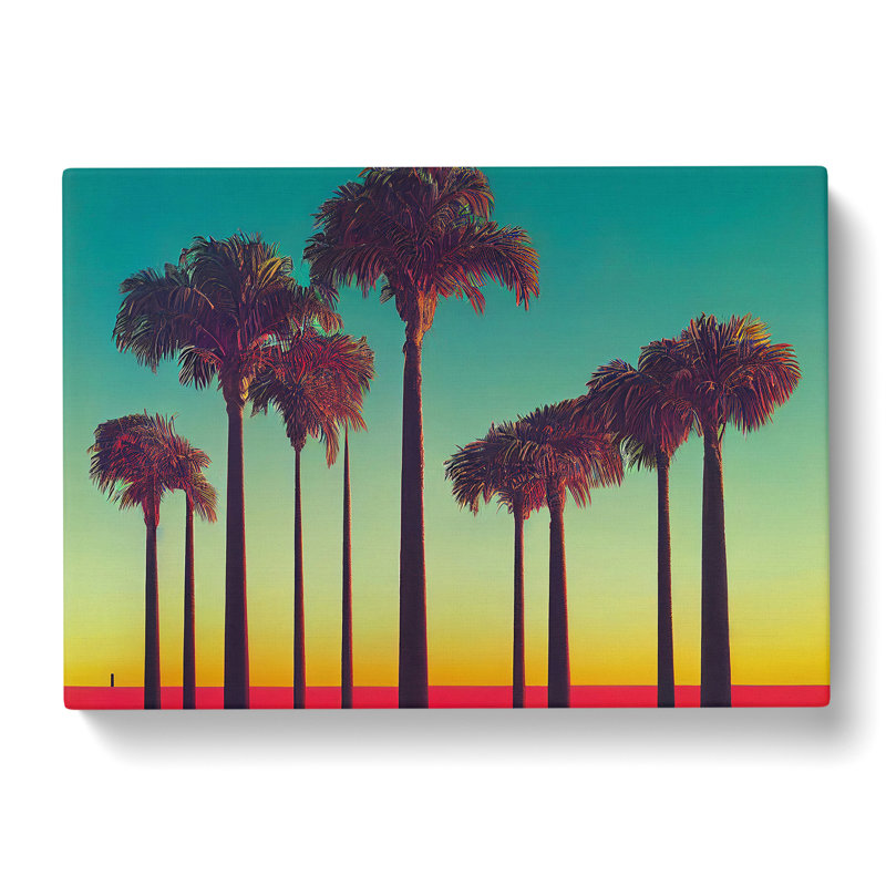 Charming Palm Trees - Wrapped Canvas, 35cm H x 50cm W x 3cm D