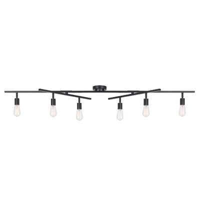 Ensemble d'éclairage sur rail pivotant double 64 lumières 64 po, têtes de rail pivotantes