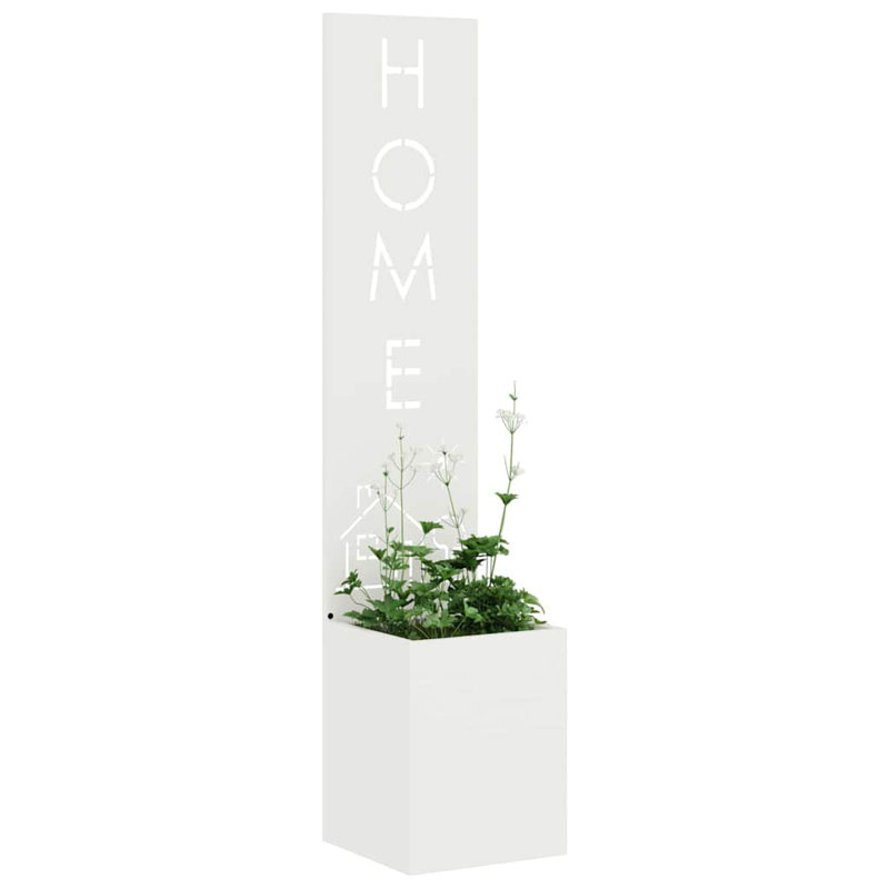  Garden Privacy Screen Black 32 X 140 Cm Cold-Rolled Steel, White