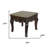  Transitional 23" Espresso Wood Scrollwork Square End Table