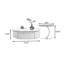 Table basse ronde en bois massif brun
