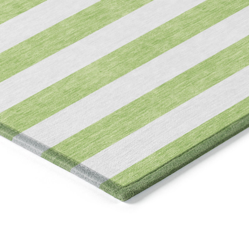 Washable Striped Indoor / Outdoor Rug, Rectangle 5' x 7'6"